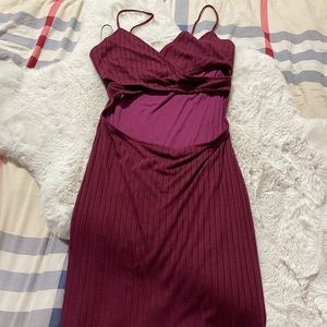 Burgundy Midi Dress
